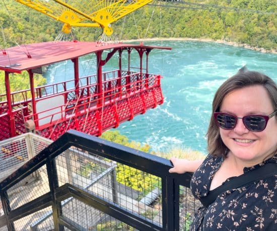 Jennifer au Whirlpool Aero Car de Niagara Falls