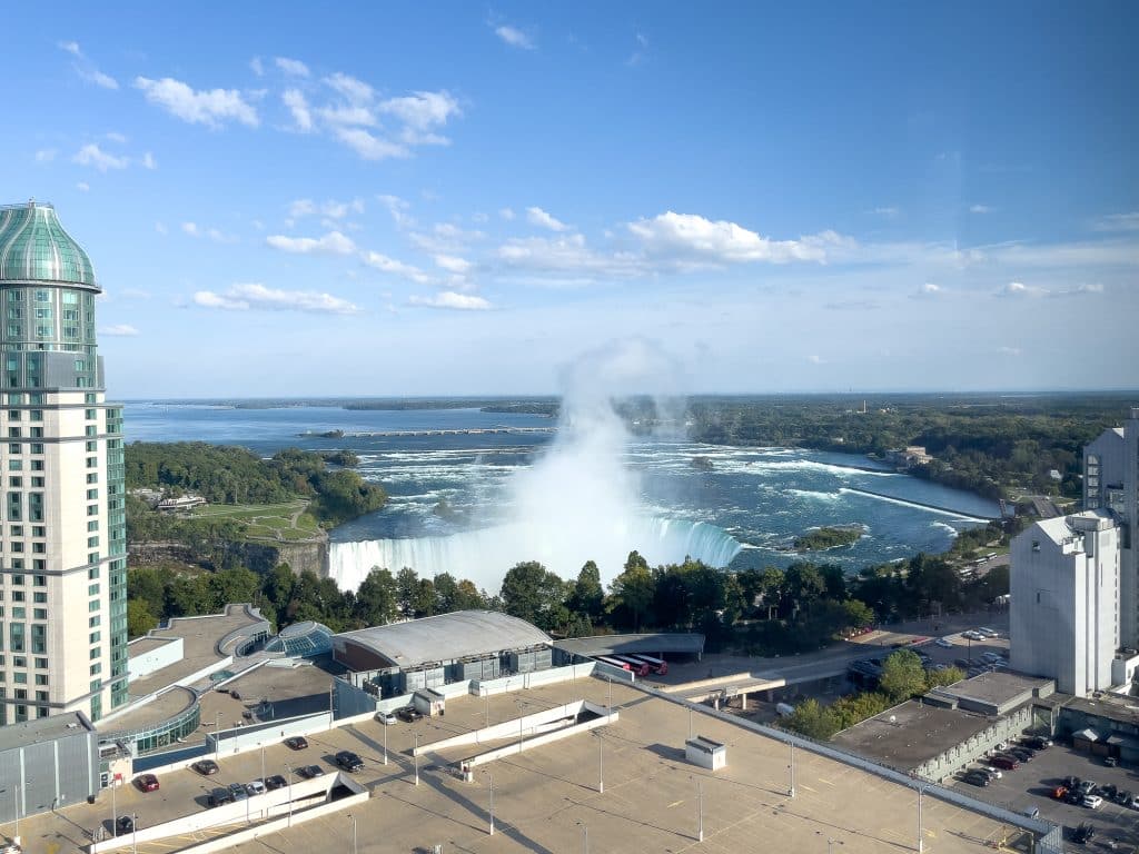 Panorama de ma chambre du Hilton Fallsview