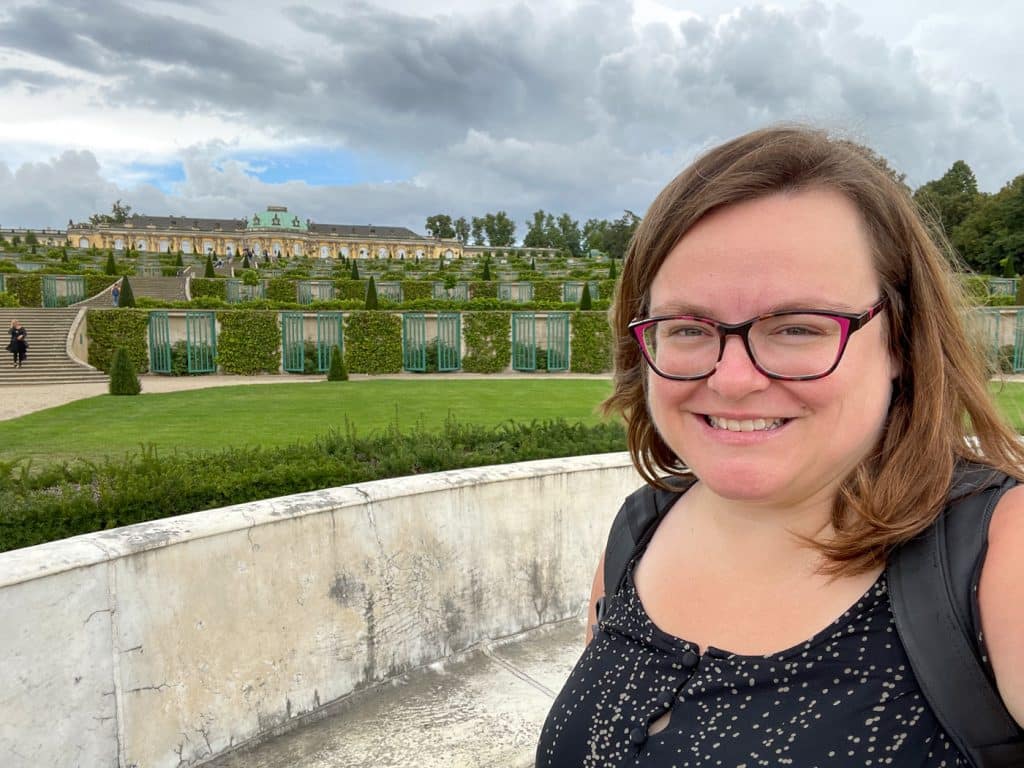 Jennifer au château de Potsdam à Berlin