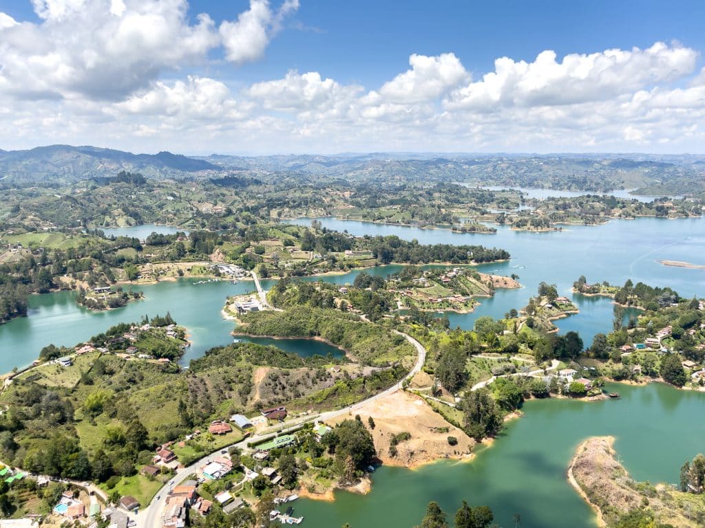 Vue du sommet de la Piedra del Penol