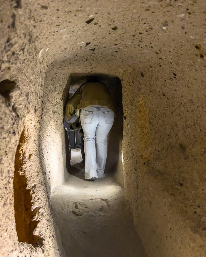 Tunnel souterrain en Cappadoce