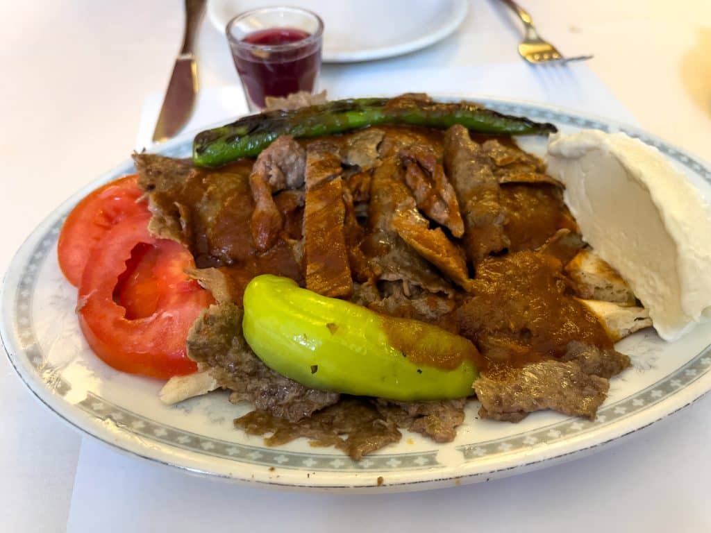 Assiette Iskender Kebabp en Turquie